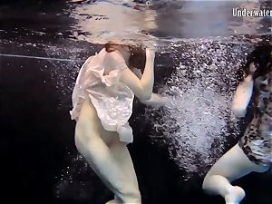2 ladies swim and get naked mind-blowing