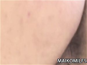Mari Inui: crazy old JAV fur covered gash crammed With seed
